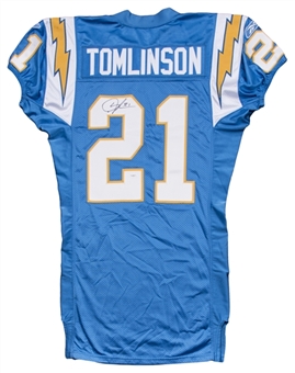 2006 LaDainian Tomlinson Game Issued & Signed San Diego Chargers Alternate Jersey (JSA)